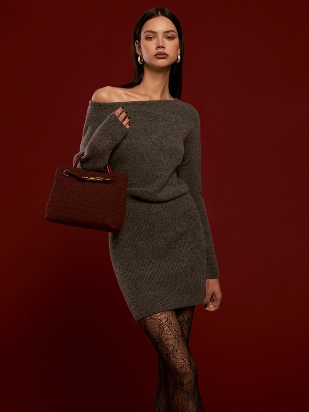 NWT Knit Asymmetrical Sweater Dress